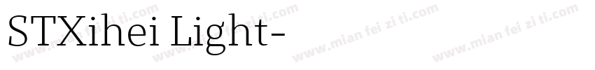STXihei Light字体转换
